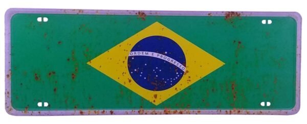 bandeira do brasil, placa de carro, decoração