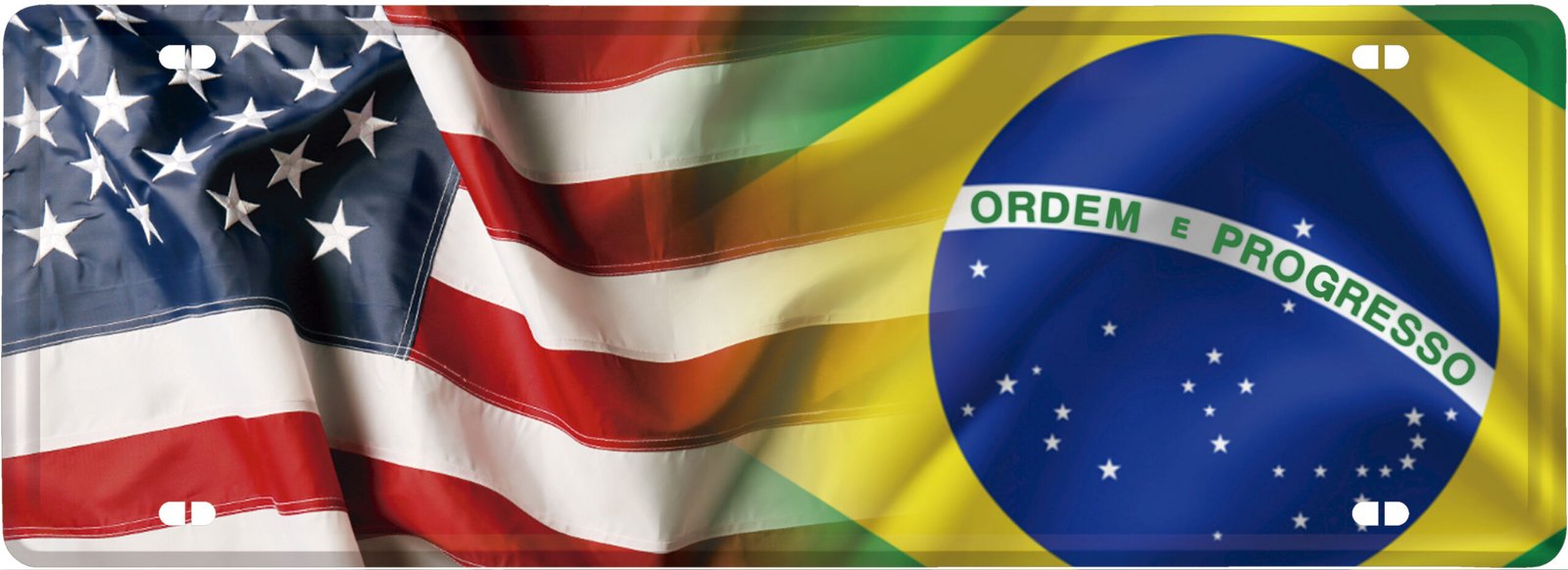Bandeira do Brasil Estados Unidos Flam
